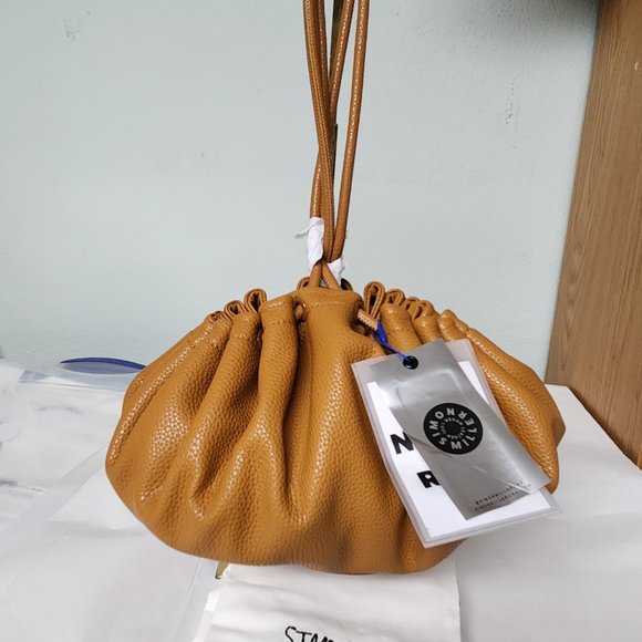 SIMON MILLER Long Scrunch Bag Keychain Caramel NEW LAST CALL! - Picture 5 of 6